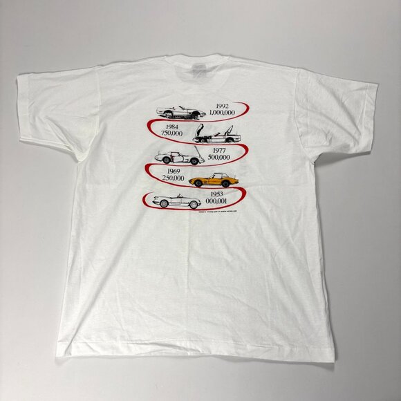 Vintage NCRS Corvette 1992 National Convention T Shirt White XL USA Auto - Picture 5 of 6